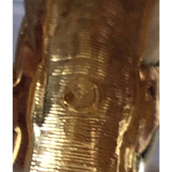 Swarovski Brand Gold Plated Black Enamel Clear Crystal Hoop Clip-On Earrings - Picture 9 of 9